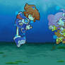 Arle and Raffine Swimming in the Lake underwater