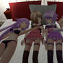 Blanc, Neptune, Ram, Adult Neppy: Sleeping Time!