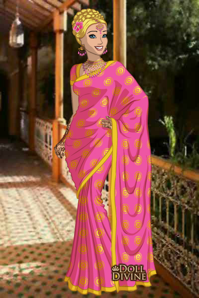 Charlotte In Pink Sari