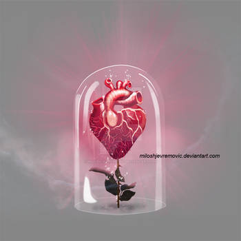 Heart in gloss bell psd file