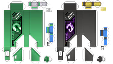 Kamen Rider W Cyclone n Joker Papercraft