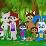 Cyberhare's family and friends in jungle