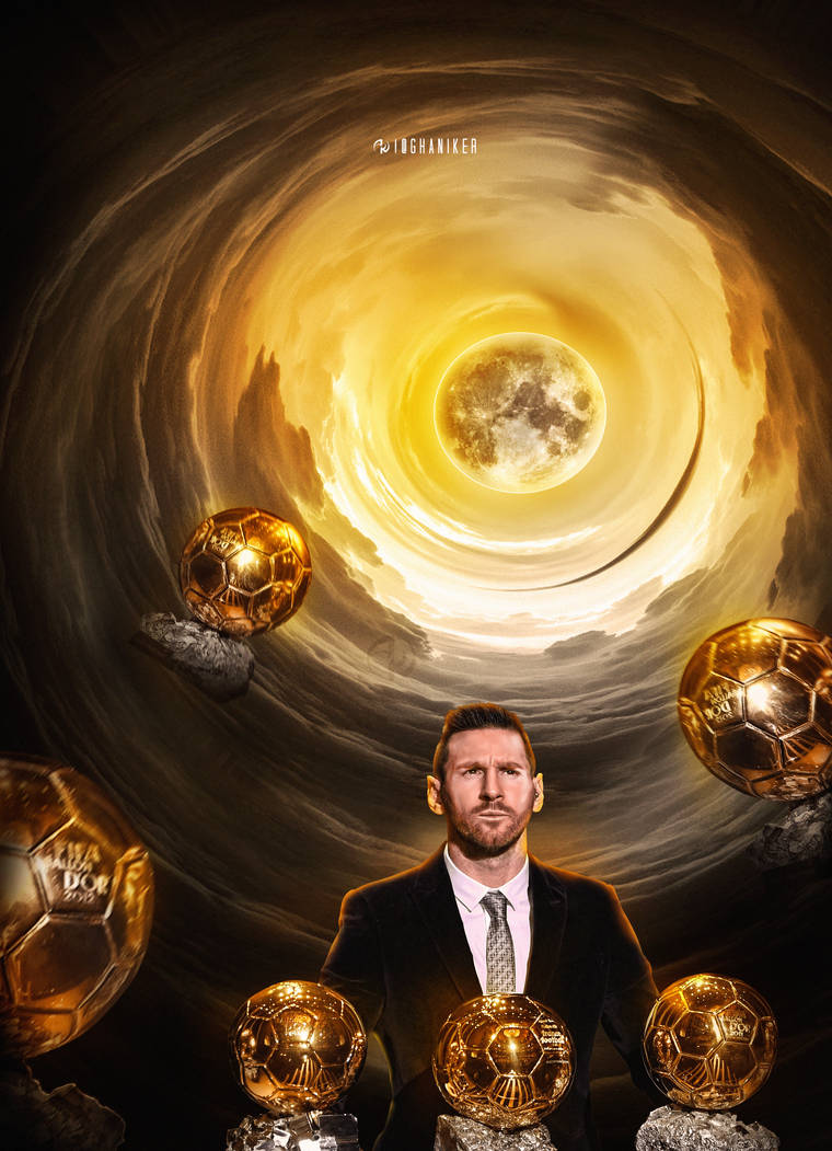 Lionel Messi 6th Ballon D'or Poster by Ghanibvb on DeviantArt