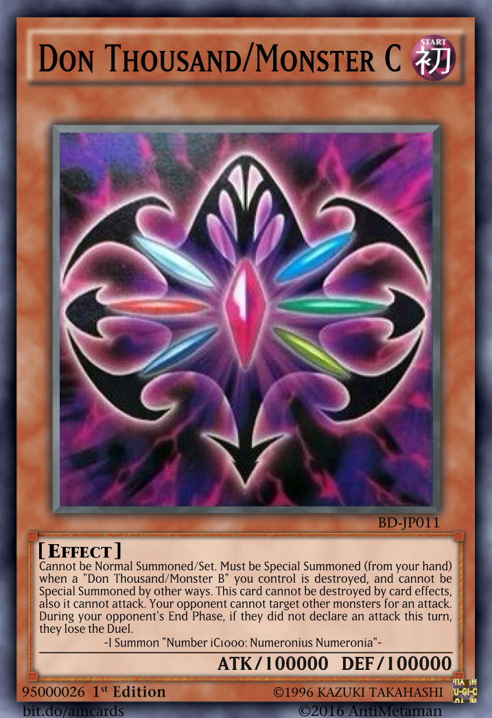 don thousand yugioh card Contract with DUSA-EN041 Ultra Rare 1st Edition NM each draws 1 card Don Thousand/Monster C (Boss Card