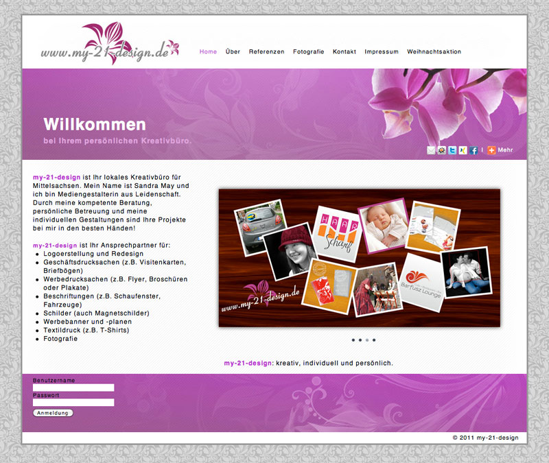 Webdesign for my-21-design.de