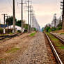 railway sunset.