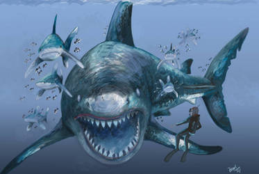 Diving with O. megalodon
