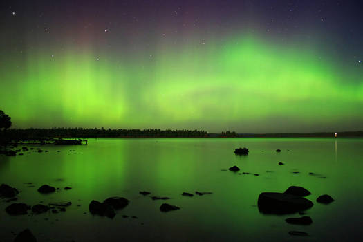 Auroras over Canoe Point