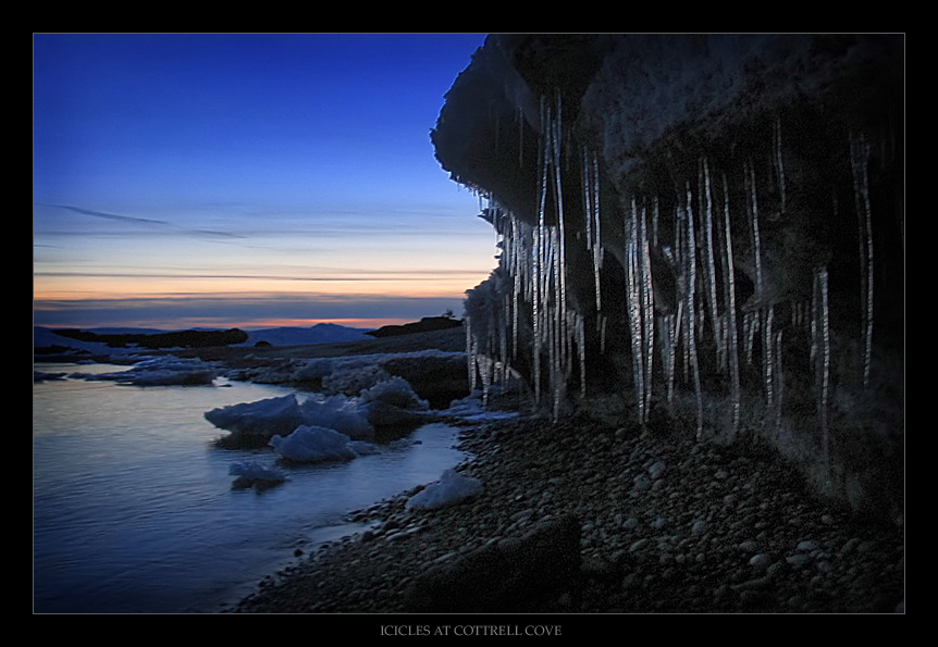 Icicles at Cottrell Cove