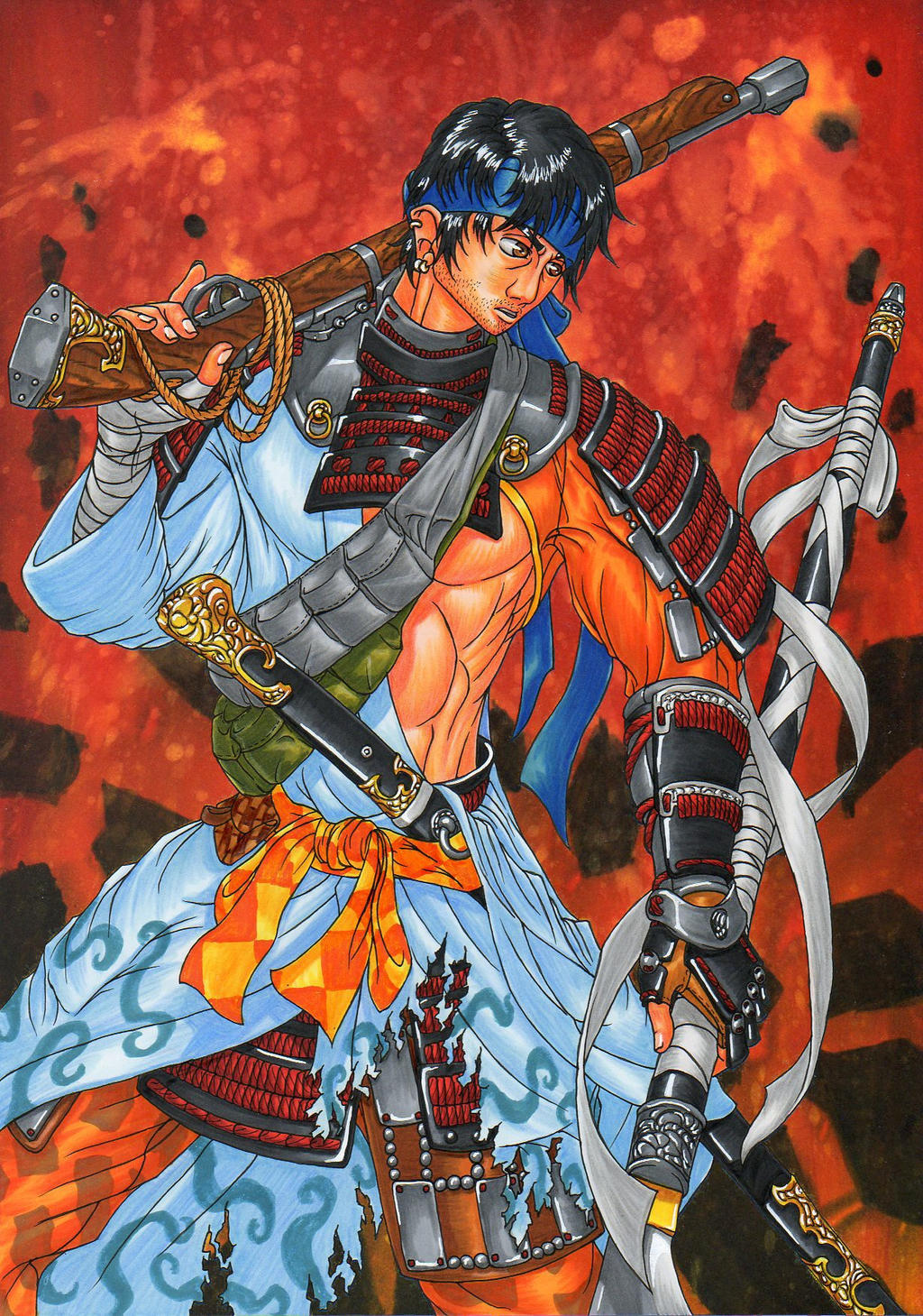 SAMURAI gunner by GunaSyuu on DeviantArt