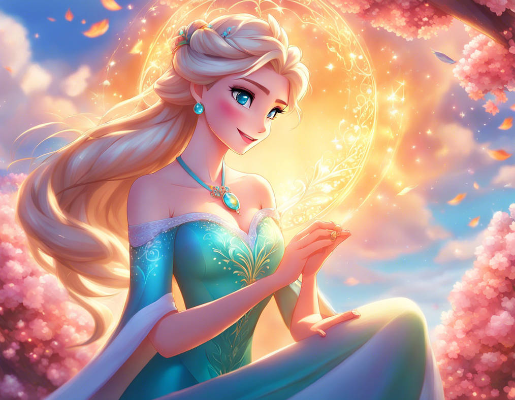 Sun Elsa Princess Elsa golden sun by AngeVilainAmour on DeviantArt