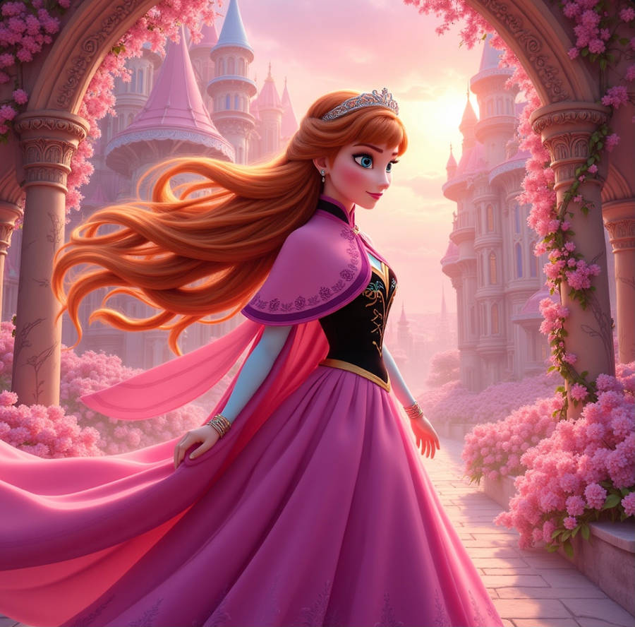 Anna Pincess Princess Anna in pink by AngeVilainAmour on DeviantArt
