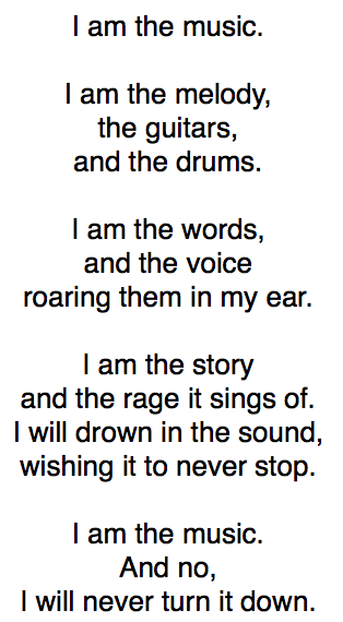 The Loud Music Poem