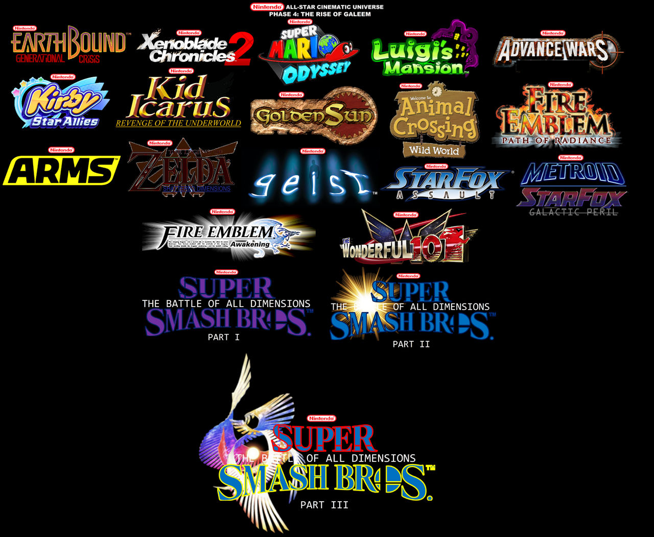 Nintendo AllStar Cinematic Universe Phase 4 p2 by GreatAngelGuardian