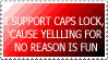 I SUPPORT CAPS LOCK STAMP