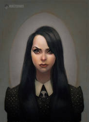 Wednesday Addams Yearbook Picture by juhoham