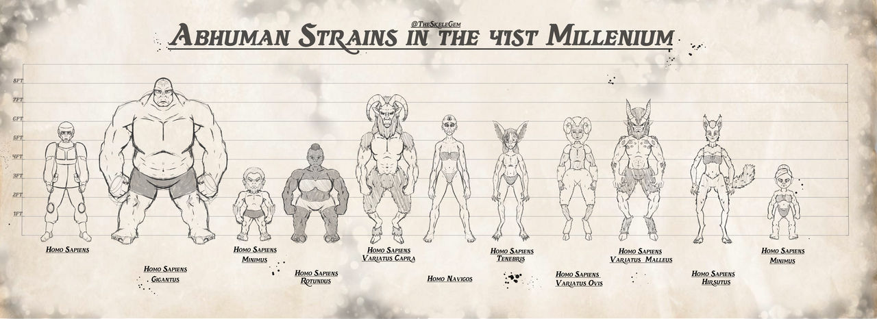 Abhuman 40K Abhuman lineup by SkeleGem on DeviantArt