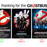 My Ranking for the Ghostbusters Movies