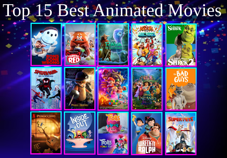 My Top 15 Best Animated Movies by jacobstout on DeviantArt
