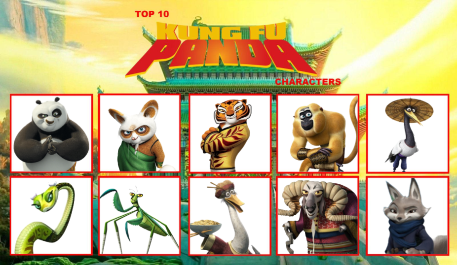 My Top 10 Kung Fu Panda Characters by jacobstout on DeviantArt