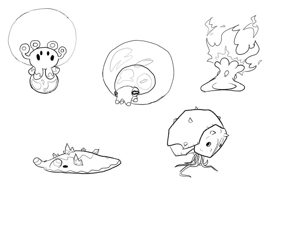 elemental Bioform sketches by Vultiidsah on DeviantArt