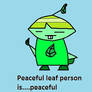 peaceful leaf person