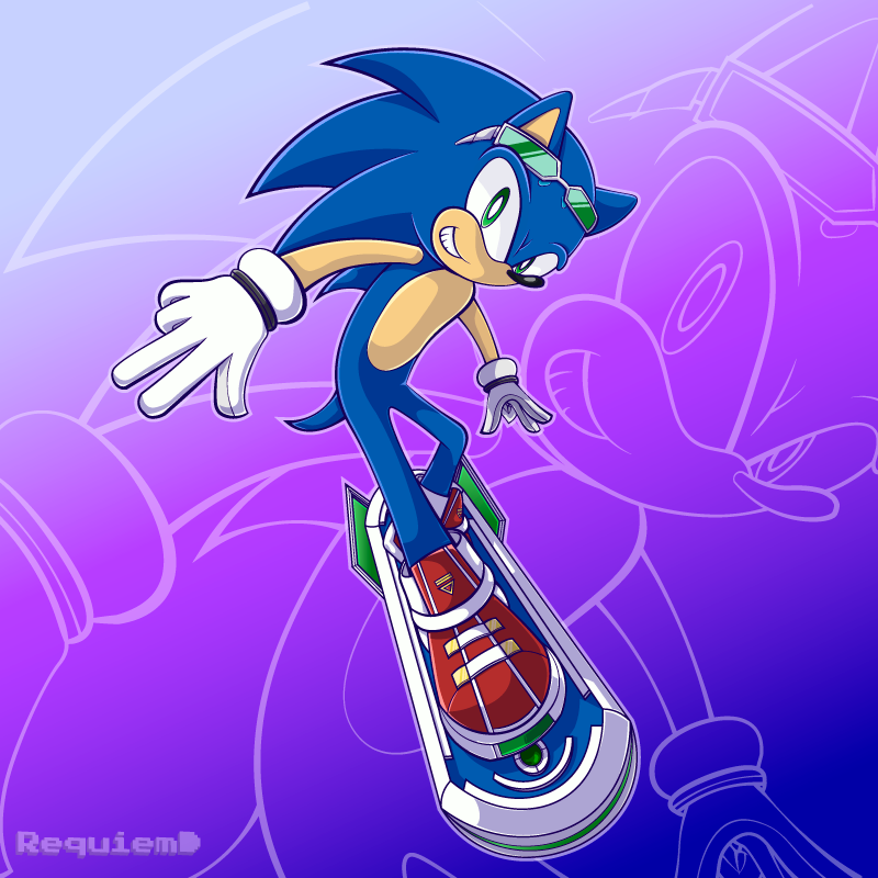 Sonic Rider Ocred Sonic (Sonic Riders) by requiend on DeviantArt