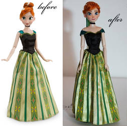 DS Deluxe Frozen Set Anna doll OOAK