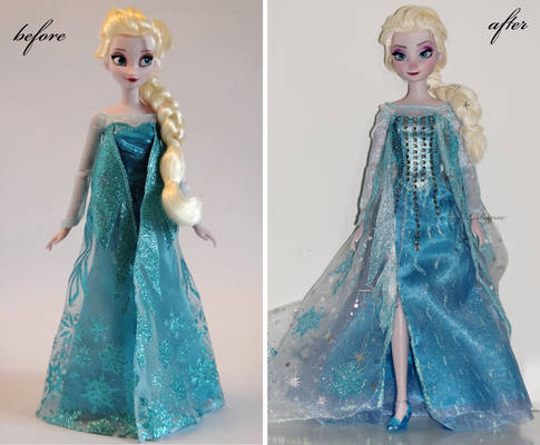 The cold anyway - Elsa OOAK Doll