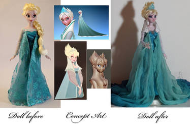 Evil Elsa OOAK doll