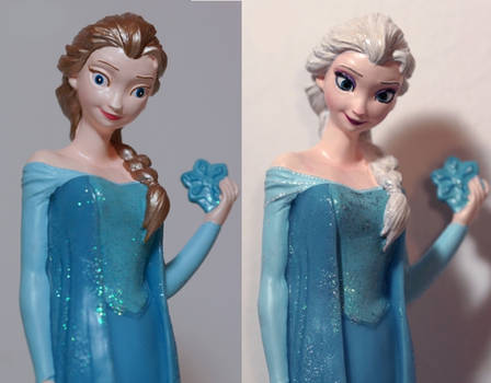 OOAK Elsa money box repaint