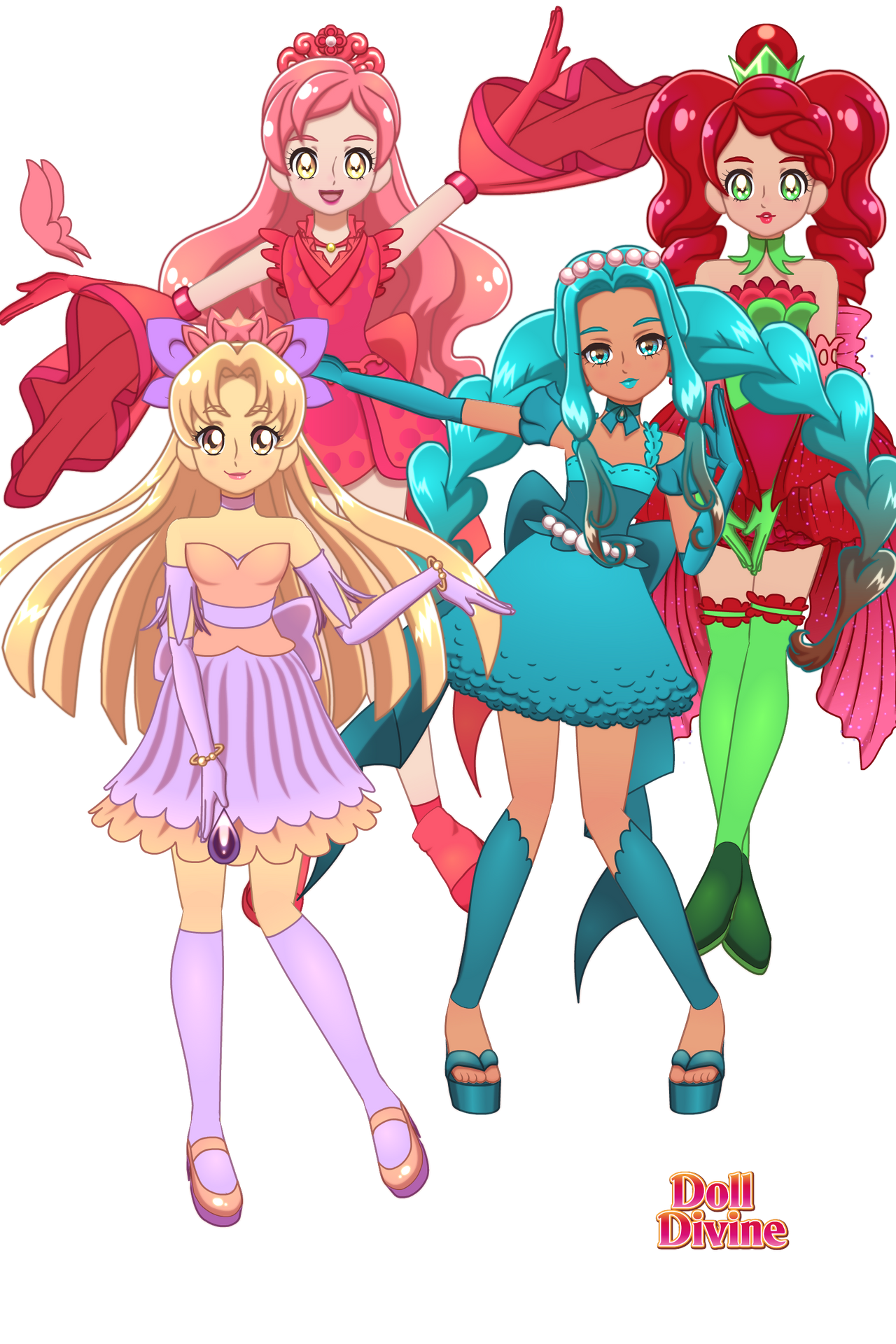 Precure All Stars F  Butterfly Team Transformation Fanmade 