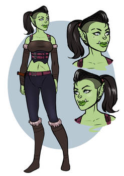 [commission][character design] Orc Rogue