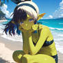 Goblin-Woman Rae at the Beach!
