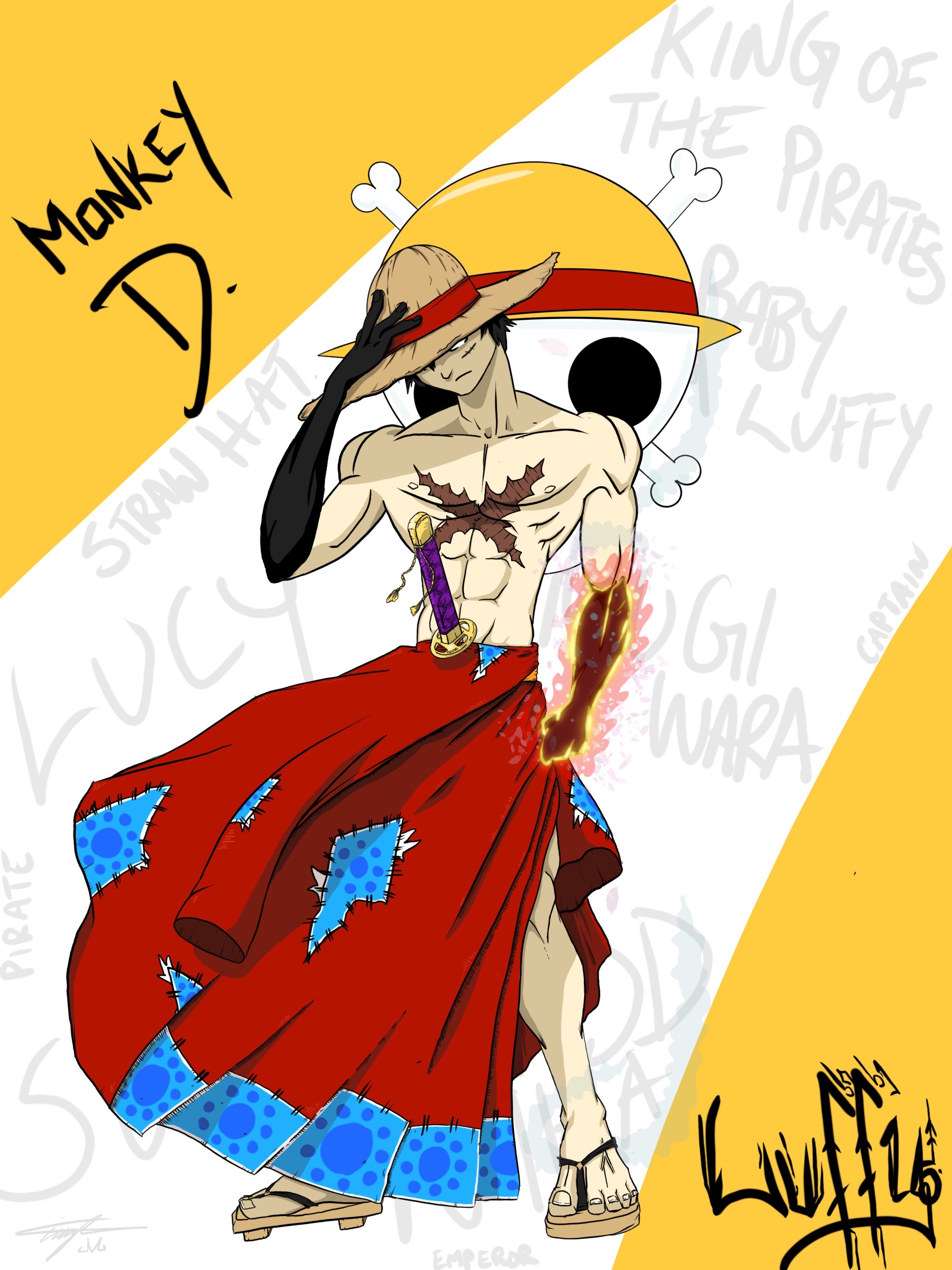 3D Wano Luffy PNG by xxSOLOLEGIONxx on DeviantArt