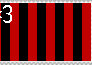 Black and red stripes - stamp