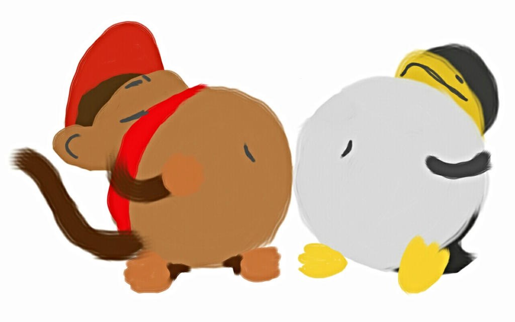 Fat Diddy and Tux by Monguin on DeviantArt