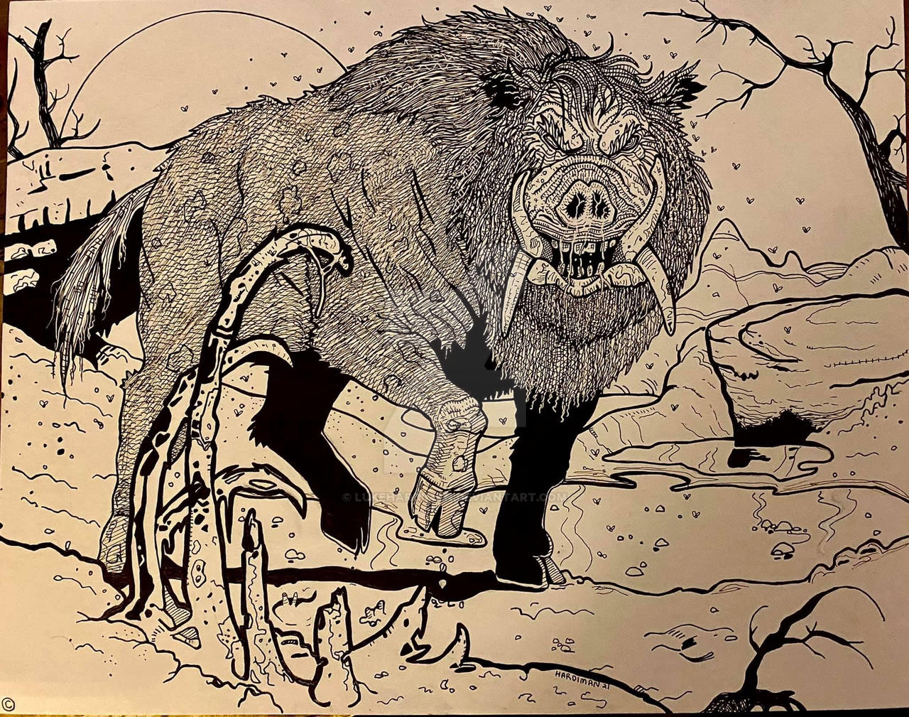Flying Razorback Drawing Razorback 1984 by LukeHardiman on DeviantArt