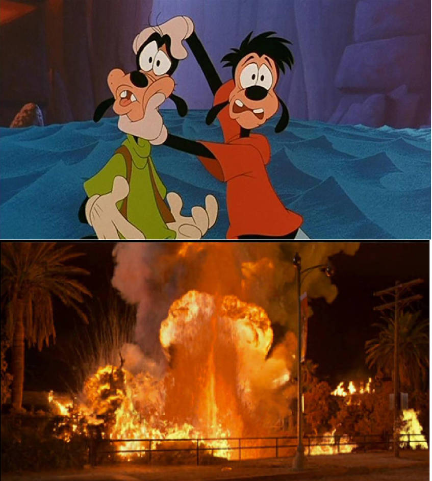 Goofy and Max Looking at Volcano by wiryabudisantoso on DeviantArt