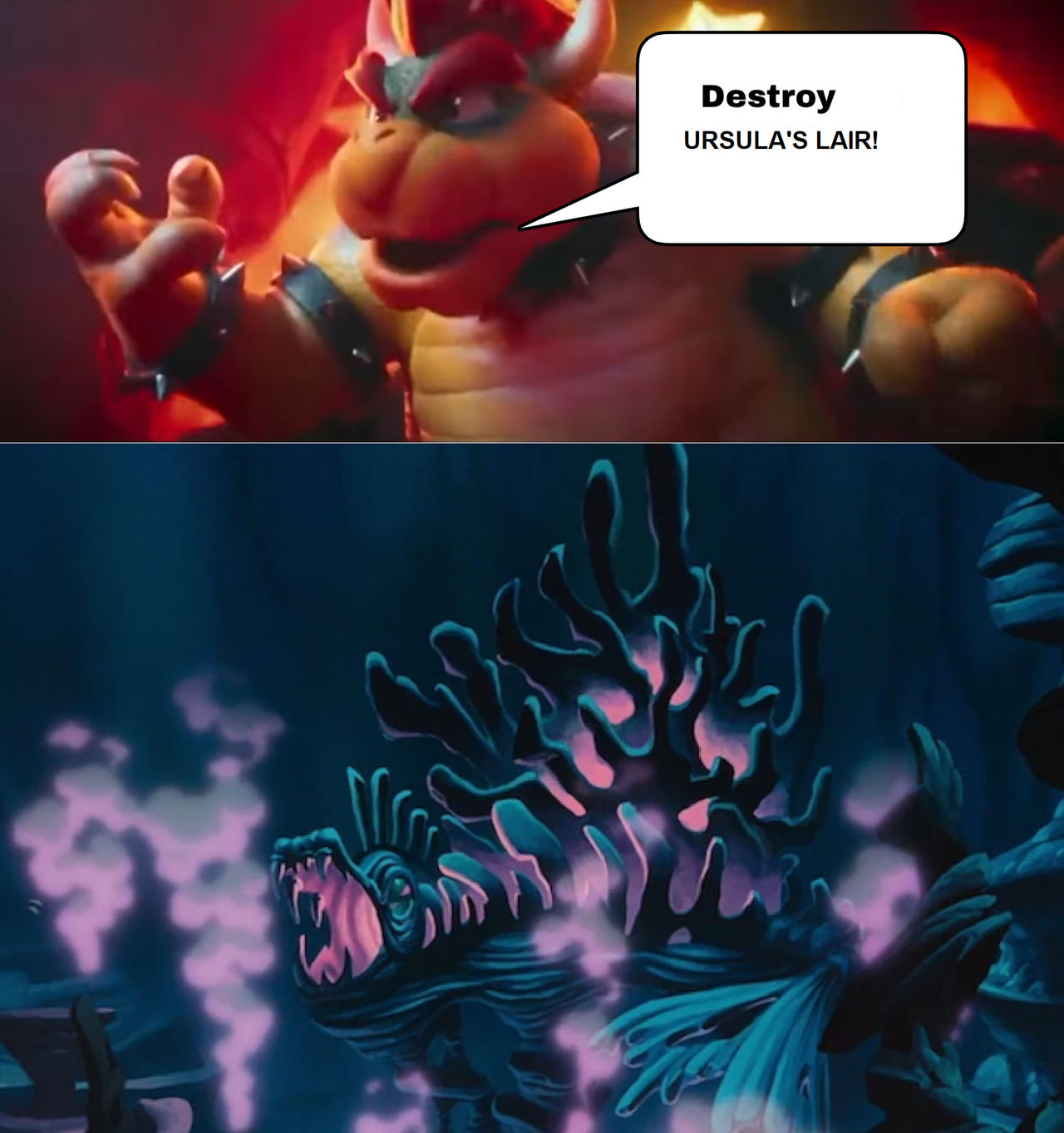 Bowser Wants to Destroy Ursula’s Lair by wiryabudisantoso on