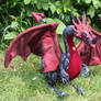 Cinder OOAK handmade poseable dragon FOR SALE