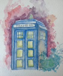 Tardis water colour