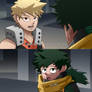 Bakugou saves Deku