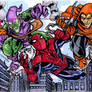 Spiderman vs Hobgoblin and Green Goblin