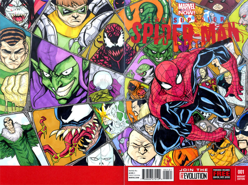 Superior Spiderman 1 Spiderman WEB sketch cover