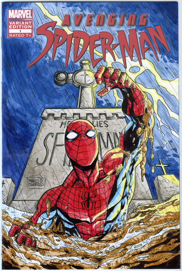 Spiderman sketch cover commission