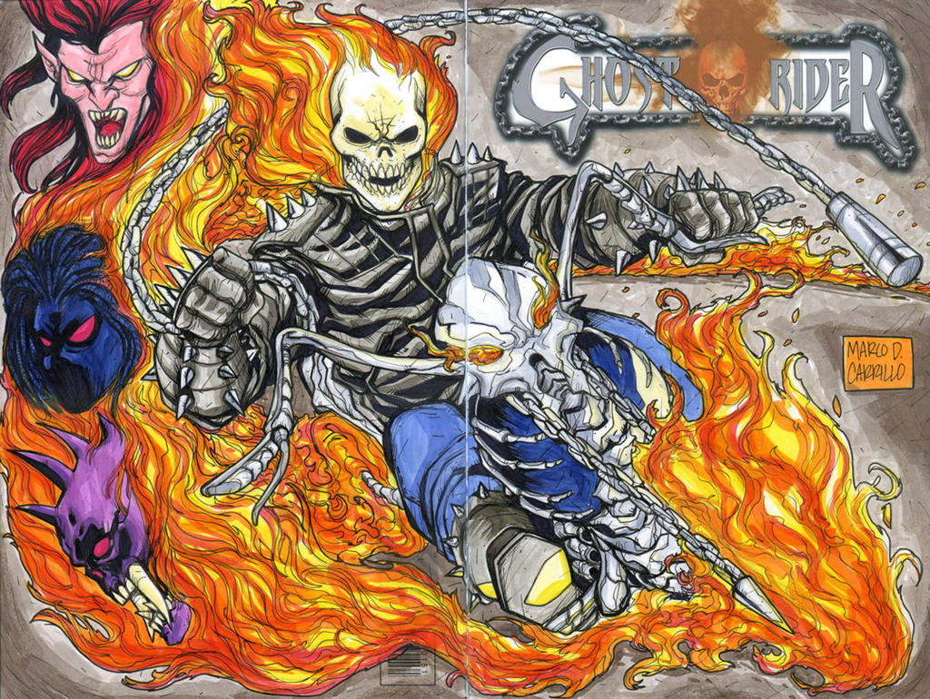 Ghost Rider Schech Ghost Rider sketch cover commission by mdavidct on DeviantArt