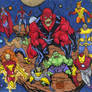 MARVEL ZOMBIES six sketch card puzzle commission