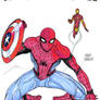 Spiderman civil war sketch cover