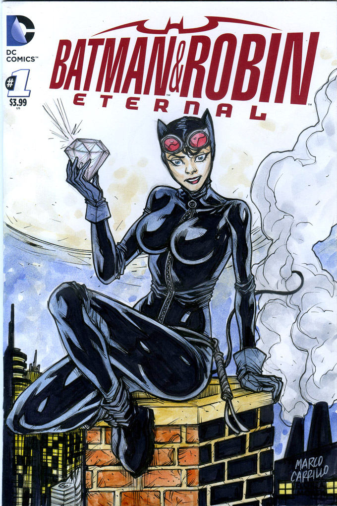 Catwoman sketch cover commission